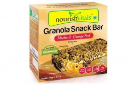 NourishVitals Granola Snack Bar Mocha & Orange Peel  Box  250 grams